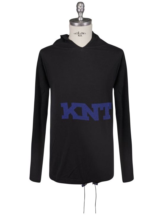 KNT Kiton Knt Blue Black Cotton Sweater Blue / Black 000