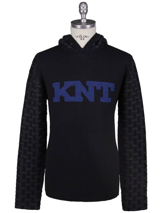 KNT Kiton Knt Black Cashmere Virgin Wool Wool Sweater Black 000