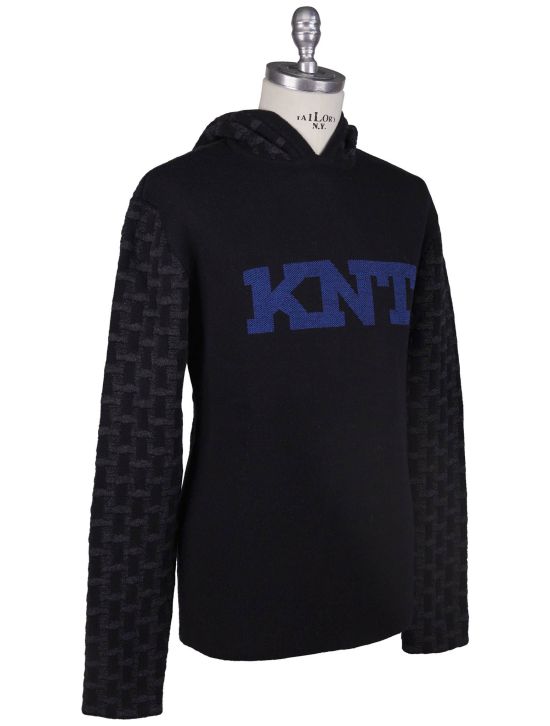 KNT Kiton Knt Black Cashmere Virgin Wool Wool Sweater Black 001