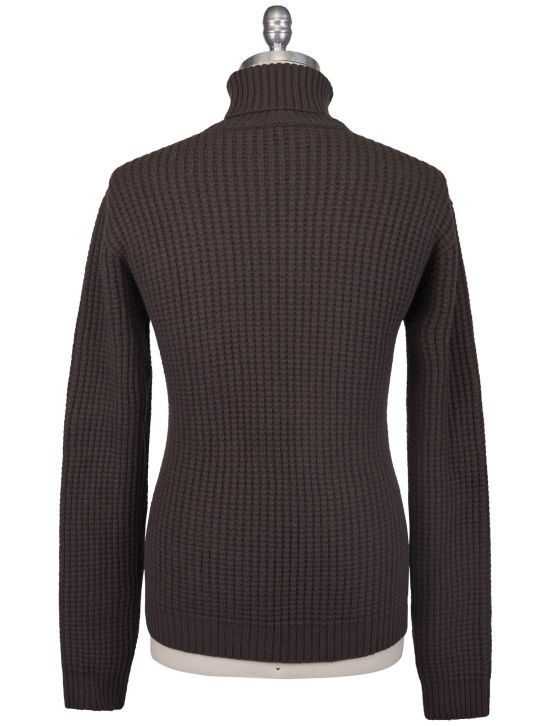Kiton Kiton Knt Brown Wool Cashmere Sweater Turtleneck Brown 001