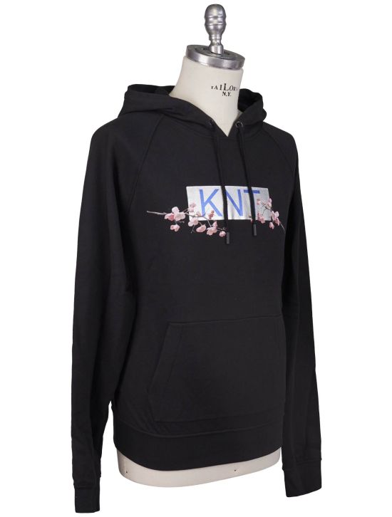KNT Kiton Knt Black Cotton Sweater Black 001