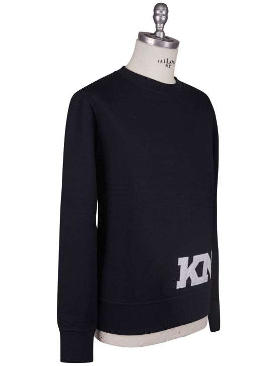 Kiton Kiton Knt Black Cotton Sweater Crewneck Black 001