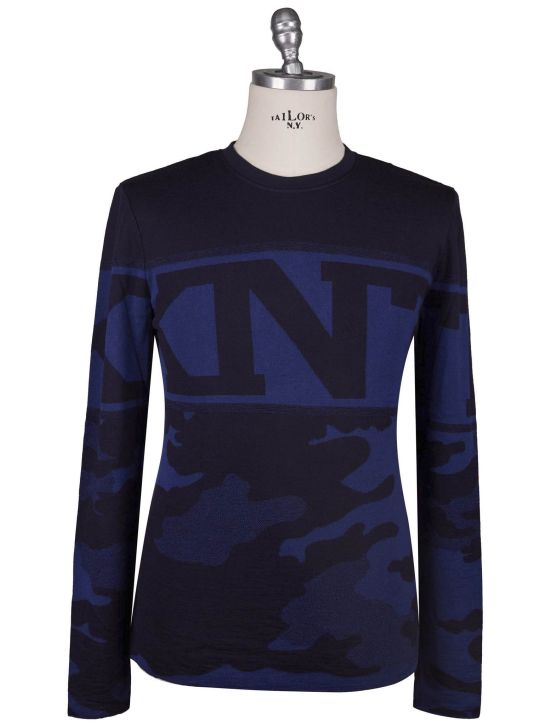 KNT Kiton Knt Blue Wool Cashmere Sweater Crewneck Blue 000