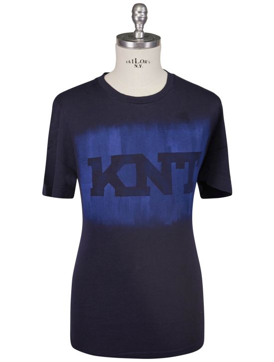 KNT Kiton Knt Blue Cotton T-Shirt Blue 000