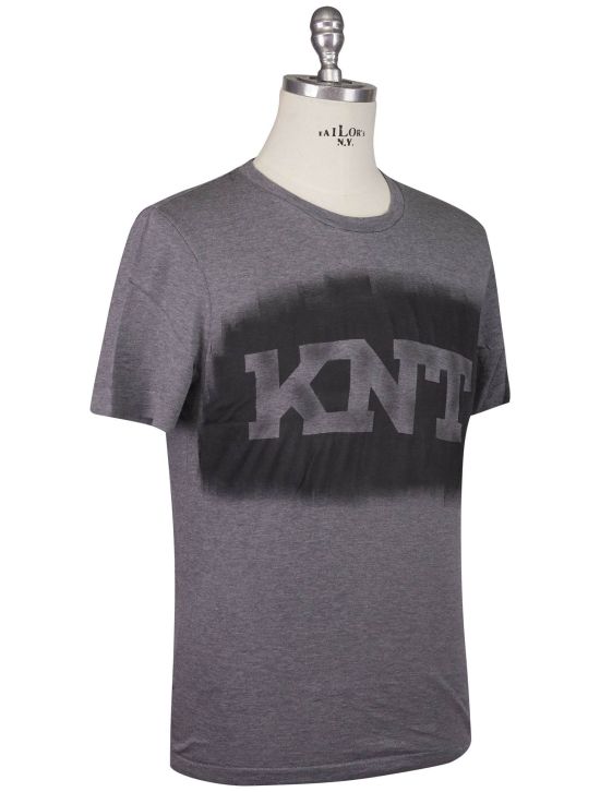 KNT Kiton Knt Gray Cotton T-Shirt Gray 001
