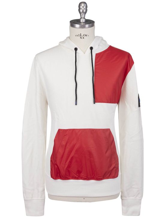 Kiton Kiton Knt White Red Cotton Sweater White / Red 000