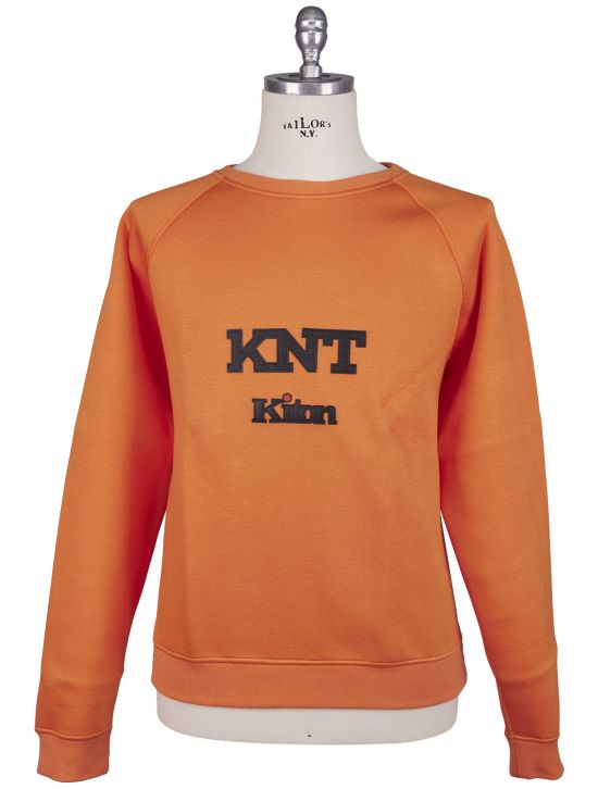 KNT Kiton Knt Orange Viscose Ea Sweater Crewneck Orange 000
