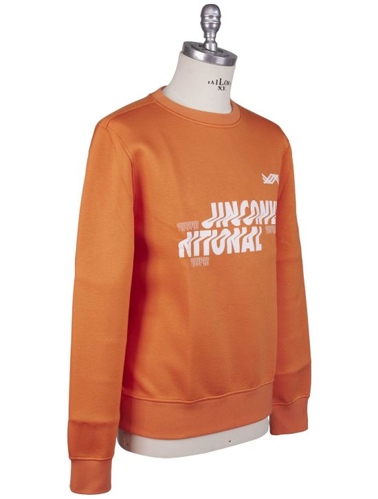 Kiton Kiton Knt Orange Cotton Ea Sweater Crewneck Orange 001