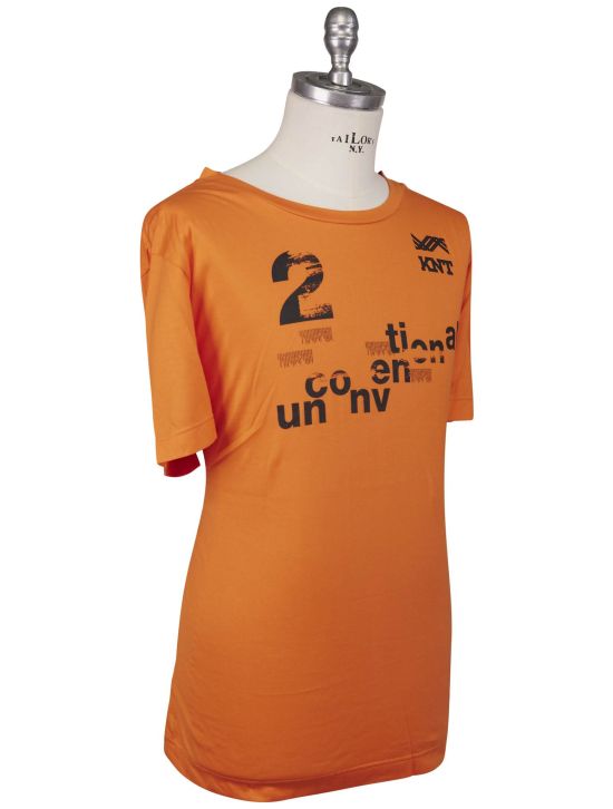 Kiton Kiton Knt Orange Cotton T-Shirt Orange 001