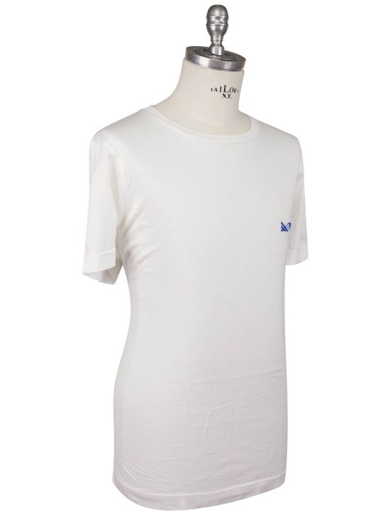 KNT Kiton Knt White Cotton T-Shirt White 001