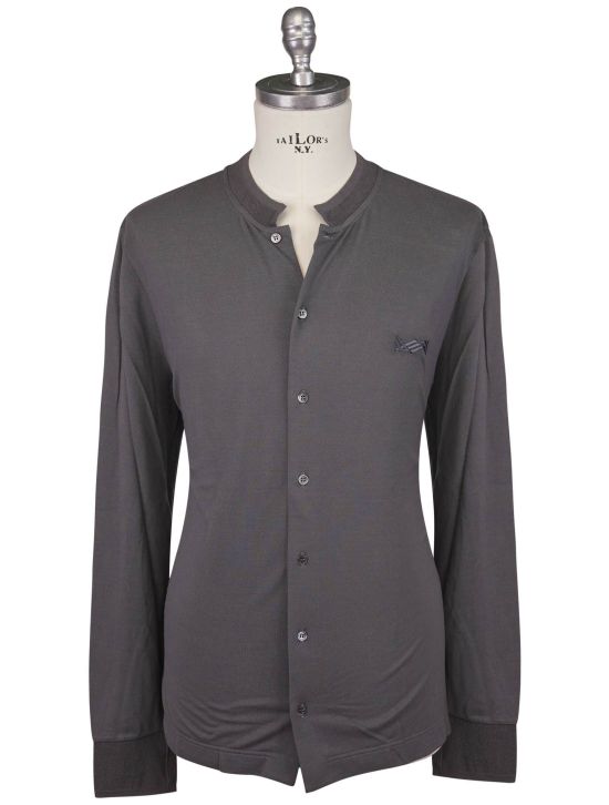 KNT Kiton Knt Gray Cotton Silk Shirt Gray 000