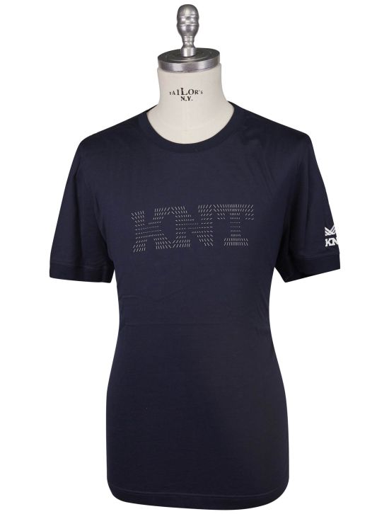 Kiton Kiton Knt Blue Cotton T-Shirt Blue 000