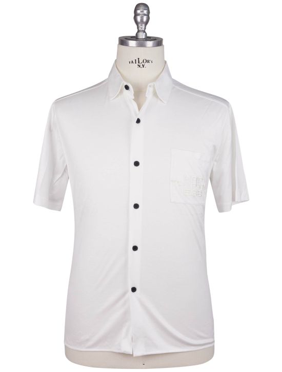KNT Kiton Knt White Cotton Shirt White 000