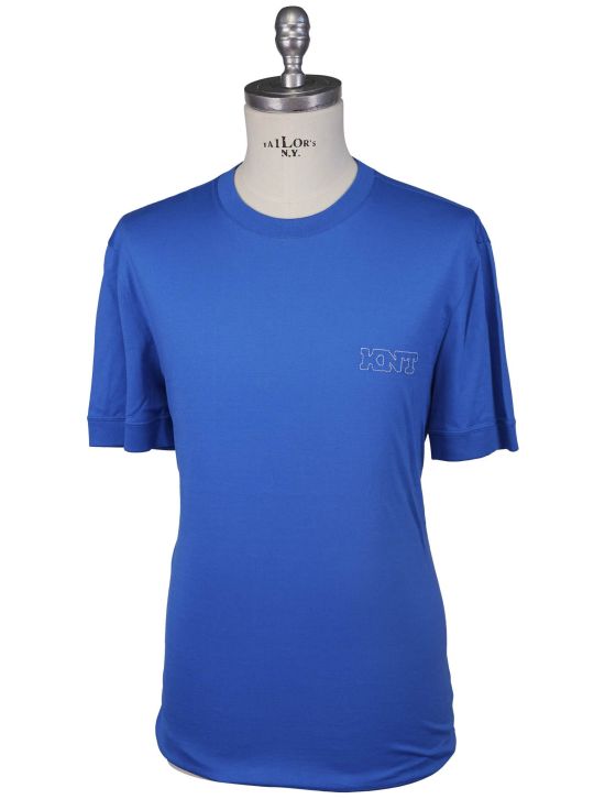 KNT Kiton Knt Blue Cotton T-Shirt Blue 000