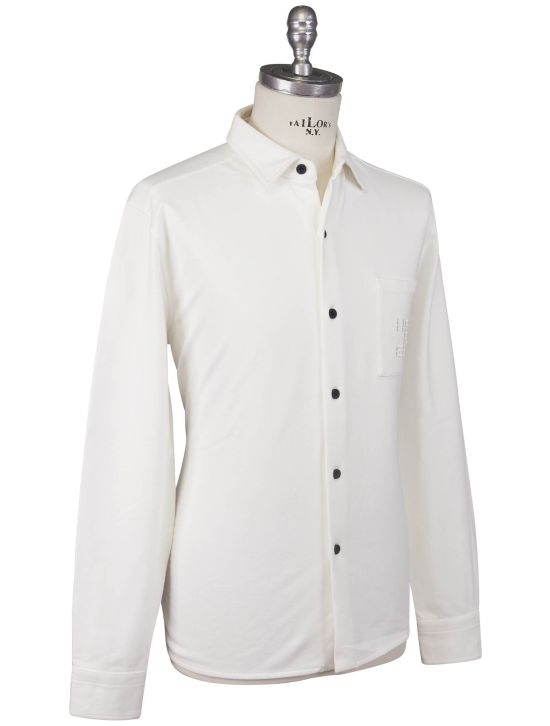 KNT Kiton Knt White Cotton Ea Shirt White 001