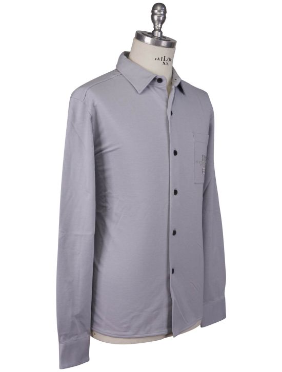 KNT Kiton Knt Gray Cotton Ea Shirt Gray 001