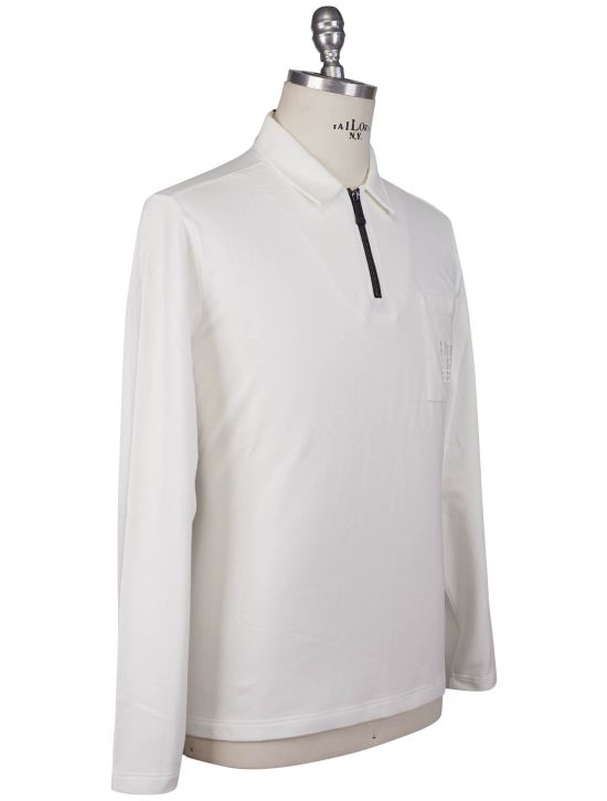 Kiton Kiton Knt White Cotton EA Sweater Polo White 001