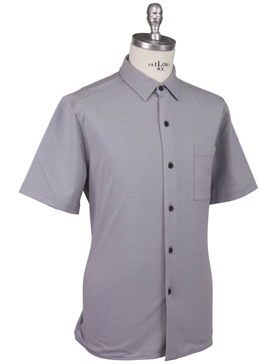 Kiton Kiton Knt Gray Cotton EA Shirt Gray 001