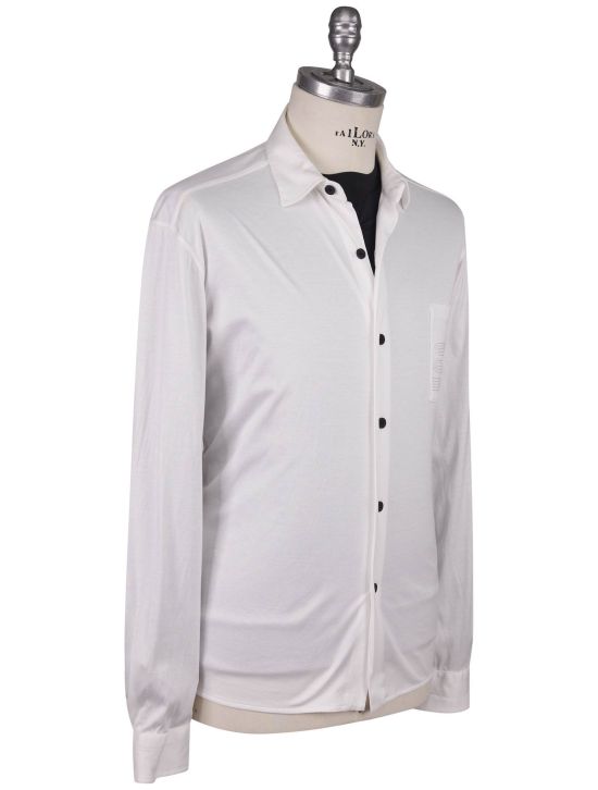 KNT Kiton Knt White Cotton Shirt White 001