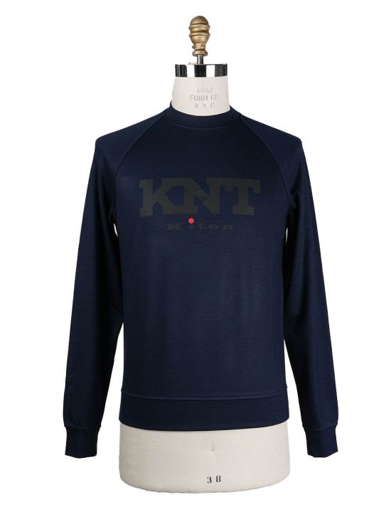 KNT KNT Kiton Blue Viscose Ea Sweater Crewneck Blue 000