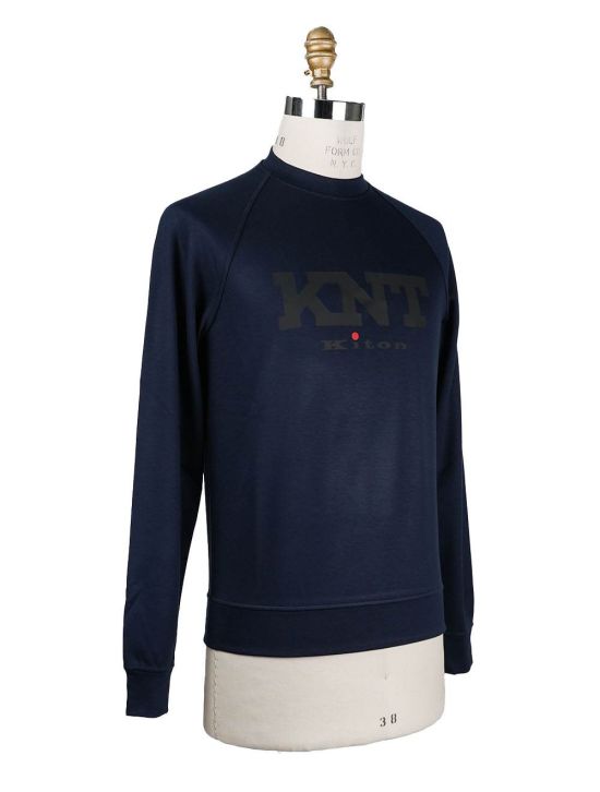 KNT KNT Kiton Blue Viscose Ea Sweater Crewneck Blue 001