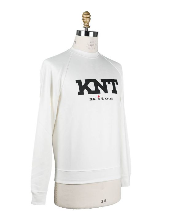 KNT KNT Kiton White Viscose Ea Sweater Crewneck White 001