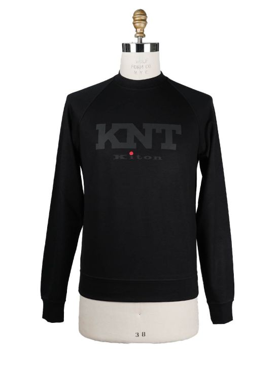KNT KNT Kiton Black Viscose Ea Sweater Crewneck Black 000