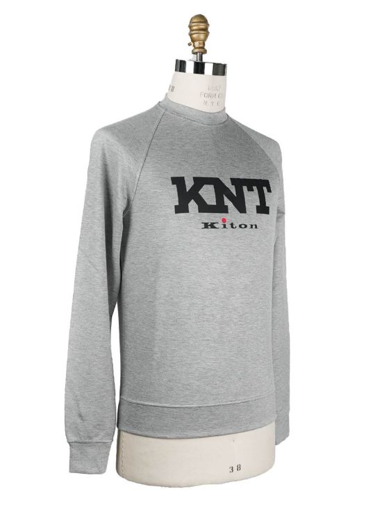 KNT KNT Kiton Gray Viscose Ea Sweater Crewneck Gray 001