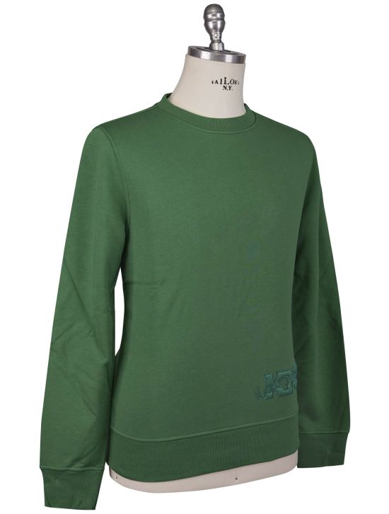 Kiton Kiton Knt Green Cotton Sweater Crewneck Green 001