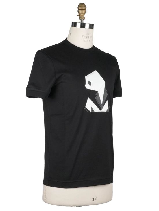 KNT KNT Kiton Black Cotton T-Shirt Special Edition Black 001