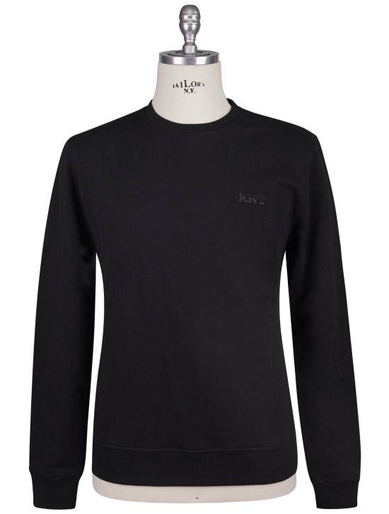 Kiton Kiton Knt Black Cotton Sweater Crewneck Black 000