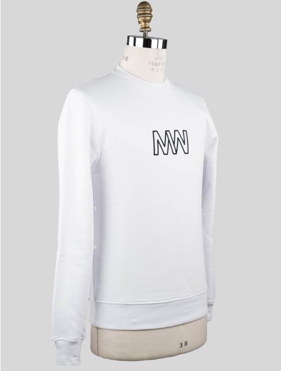 KNT KNT Kiton White Cotton Sweater Crewneck White 001