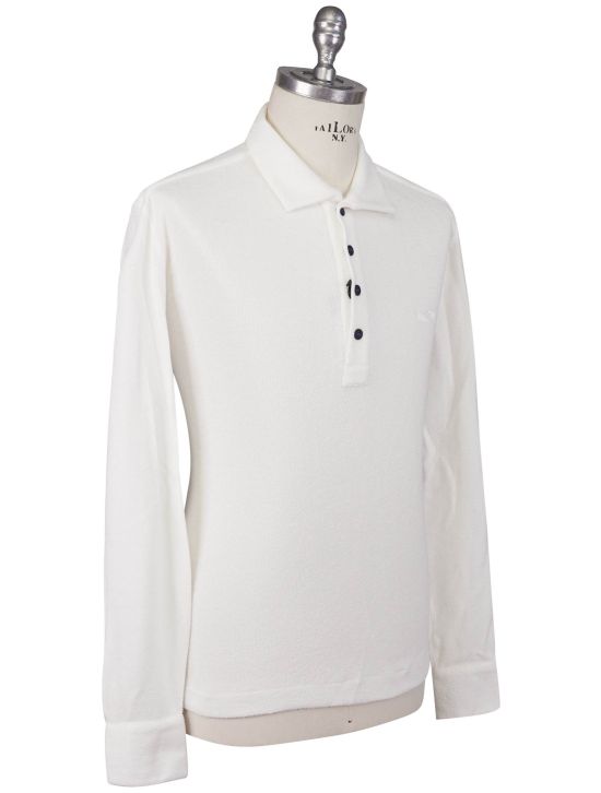 KNT Kiton Knt White Cotton Pa Sweater Polo White 001