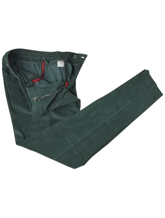 Kiton Kiton Green Cotton Velvet Pants Green 001