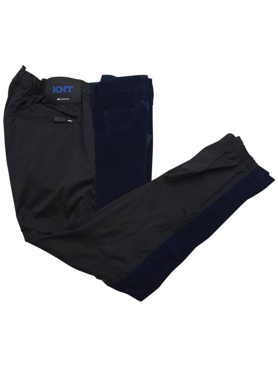 KNT Kiton KNT Black Blue Pl Cotton Ea Pants Black / Blue 000