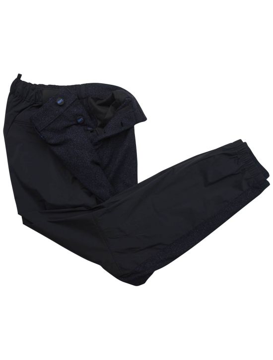 Kiton Kiton KNT Black Blue PA Virgin Wool Silk Pa Pants Black / Blue 001