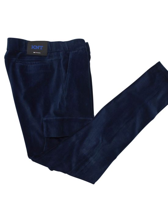 KNT Kiton KNT Blue Cotton Ea Velvet Cargo Pants Blue 000