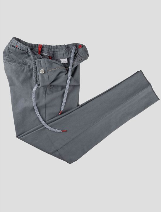 Kiton Kiton Gray Cotton Silk Pants Gray 001