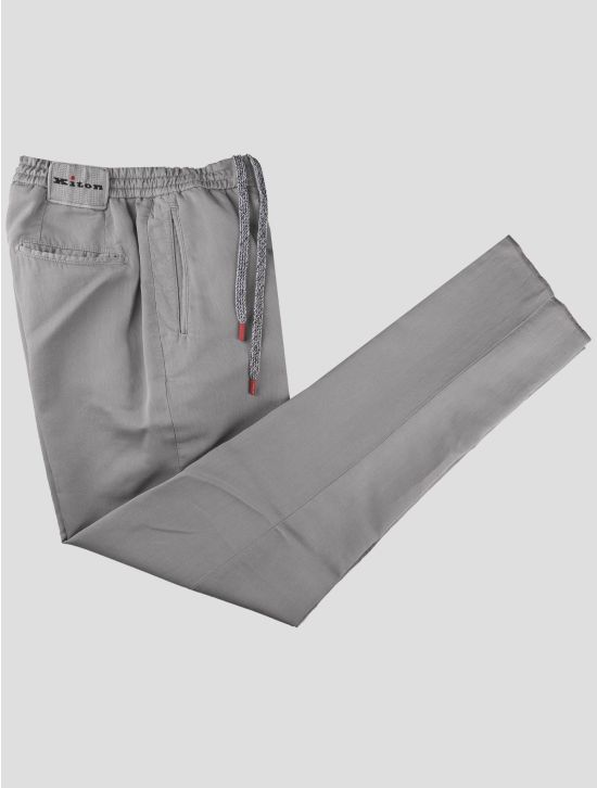 Kiton Kiton Gray Cotton Silk Pants Gray 000