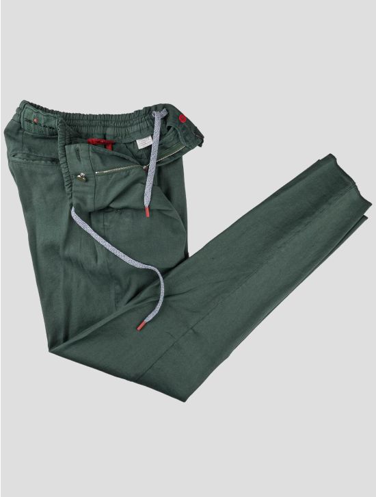 Kiton Kiton Green Linen Cotton Ea Pants Green 001
