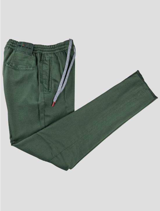 Kiton Kiton Green Cotton Lycra Ea Pants Green 000