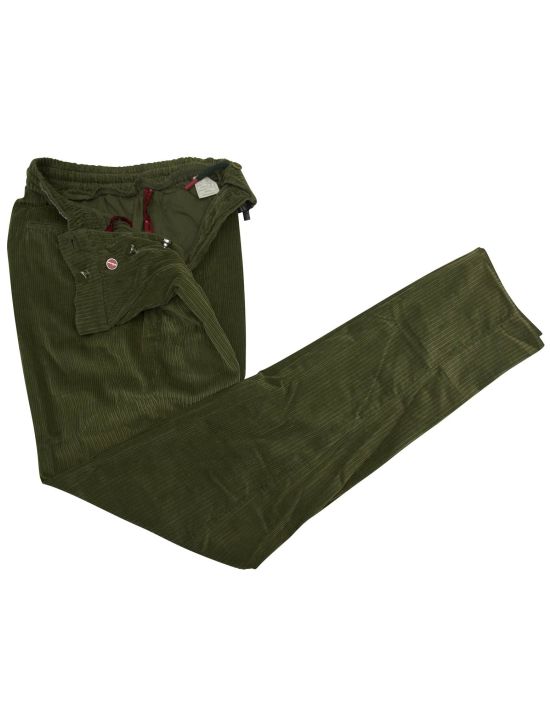 Kiton Kiton Green Cotton Velvet Pants Green 001