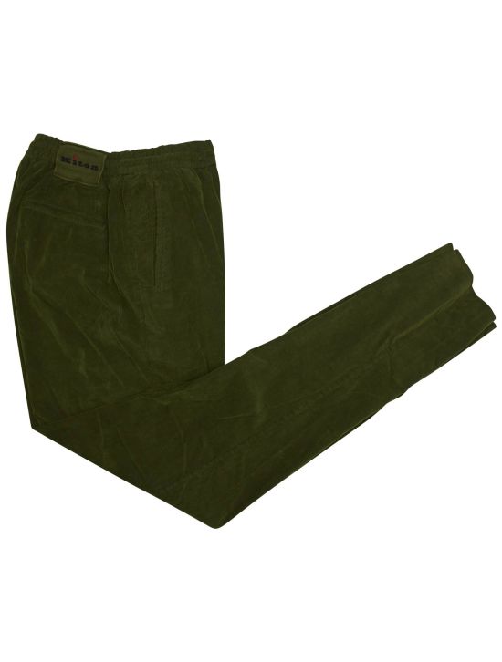 Kiton Kiton Green Cotton Silk Ea Velvet Pants Green 000