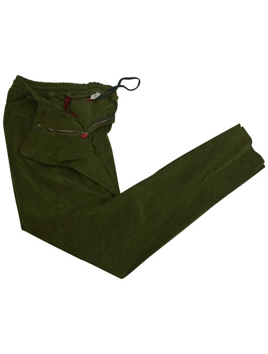 Kiton Kiton Green Cotton Silk Ea Velvet Pants Green 001