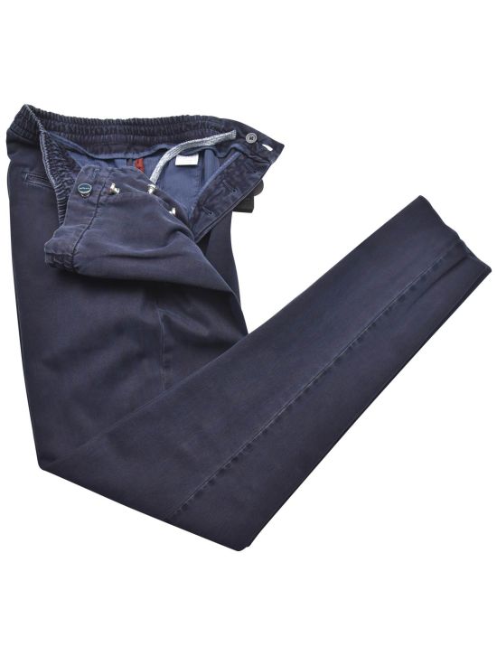 Kiton Kiton Blue Cotton Cashmere Pants Blue 001