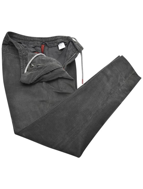 Kiton Kiton Gray Cotton Velvet Pants Gray 001