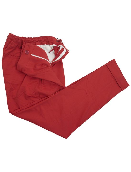 Kiton Kiton Red Cotton Ea Pants Red 001