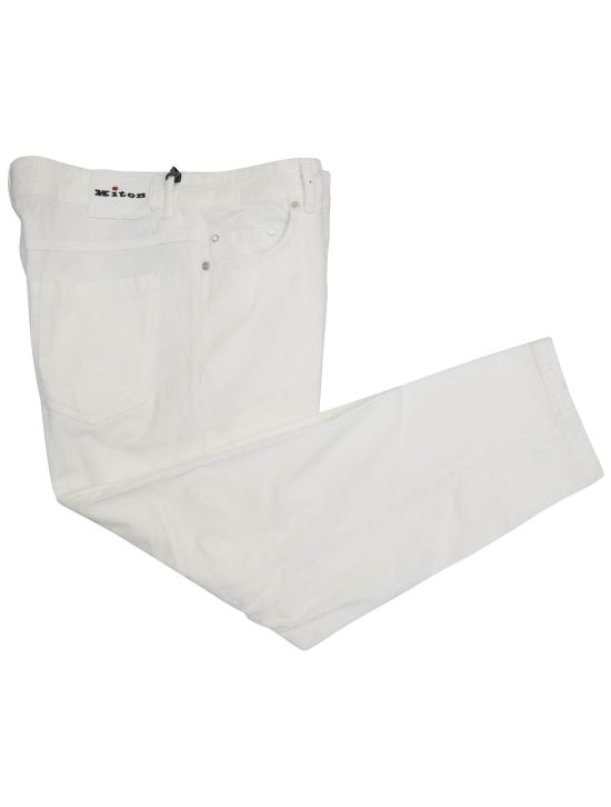 Kiton Kiton White Cotton Cashmere Ea Velvet Pants White 000
