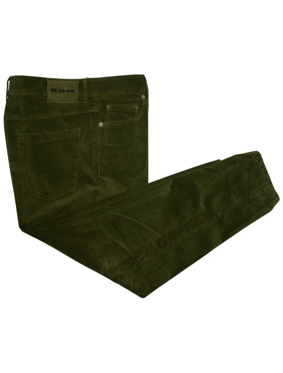 Kiton Kiton Green Cotton Cashmere Ea Velvet Pants Green 000