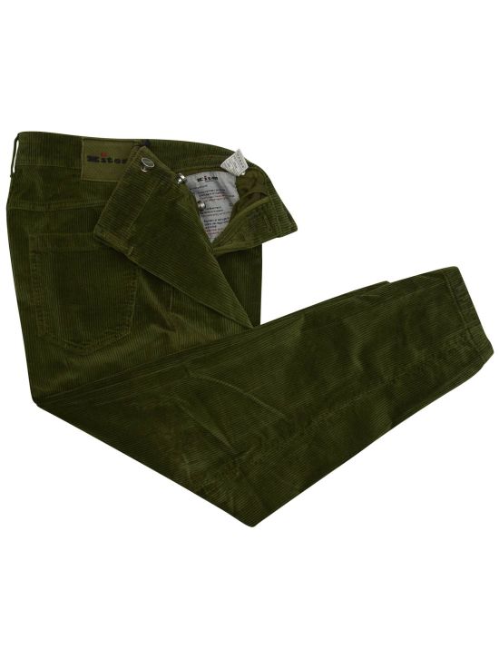Kiton Kiton Green Cotton Cashmere Ea Velvet Pants Green 001